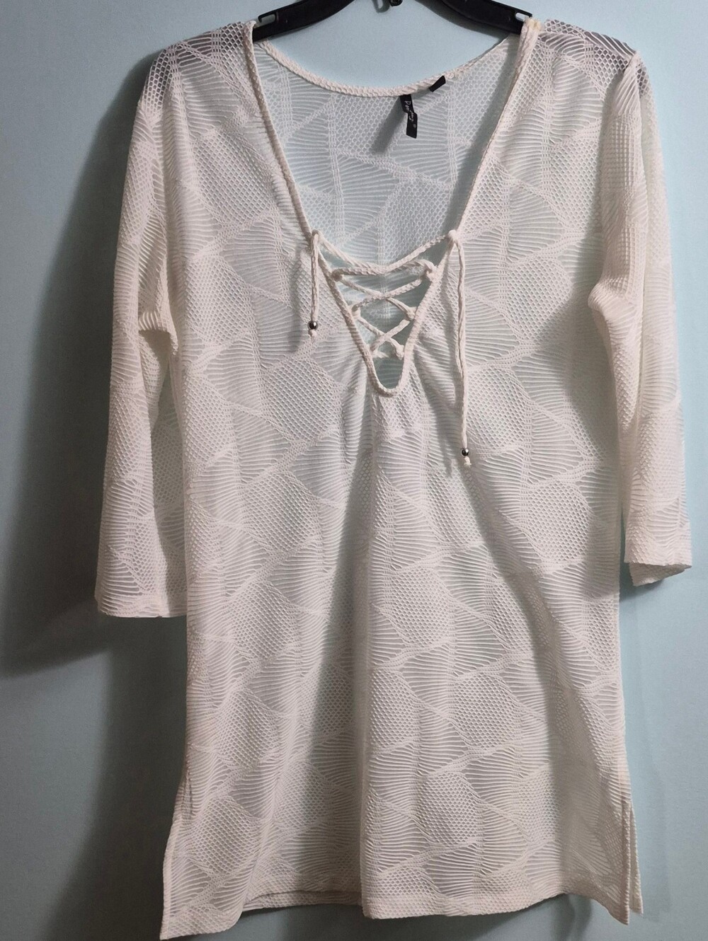 White bathing suit cover